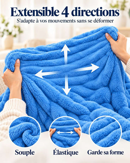Plaid Ultra Doux Oversize en Peluche – Effet Nuage & Confort Cocooning