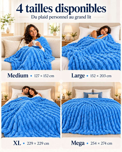 Plaid Ultra Doux Oversize en Peluche – Effet Nuage & Confort Cocooning