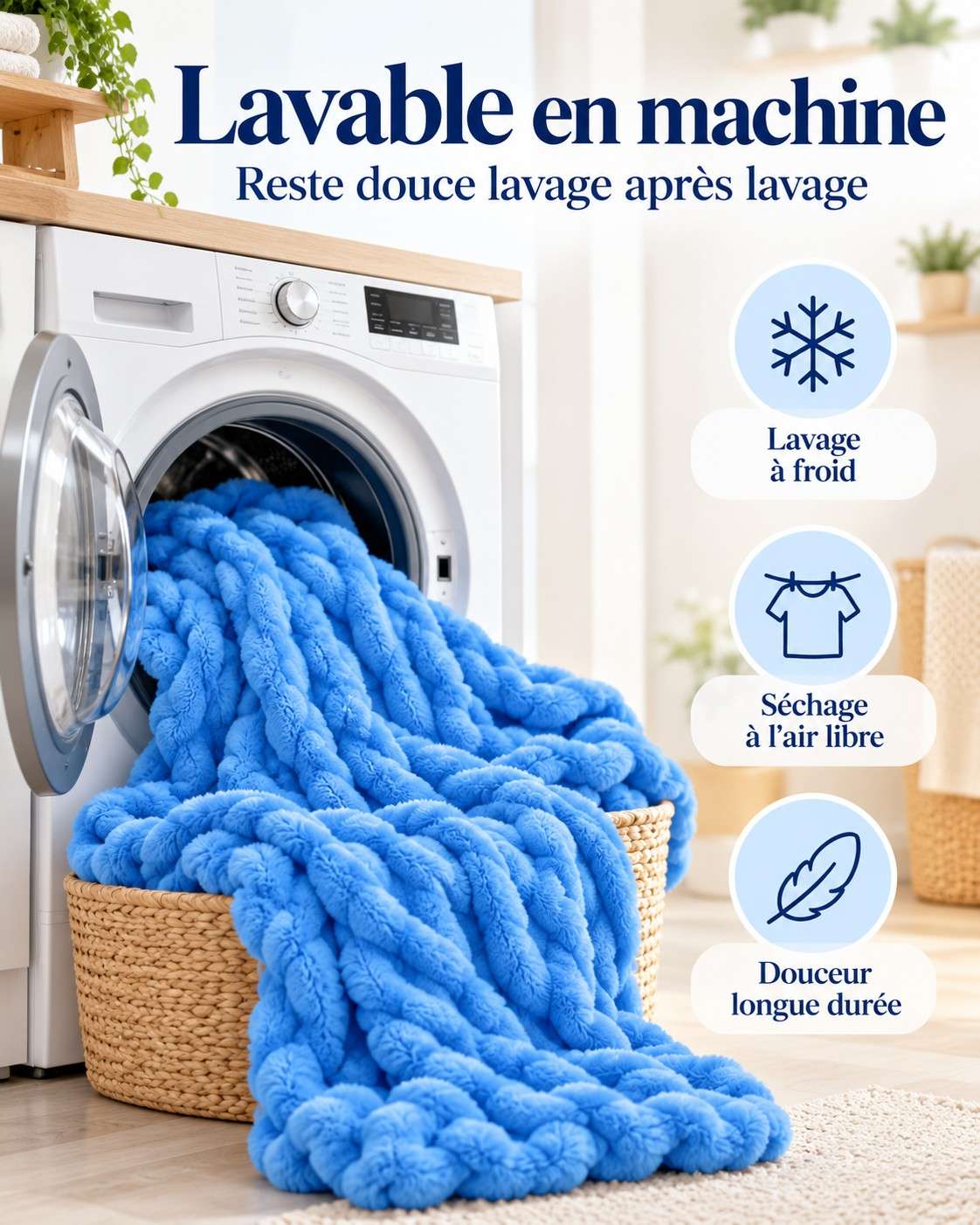 Plaid Ultra Doux Oversize en Peluche – Effet Nuage & Confort Cocooning