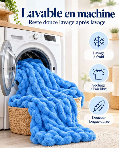 Plaid Ultra Doux Oversize en Peluche – Effet Nuage & Confort Cocooning