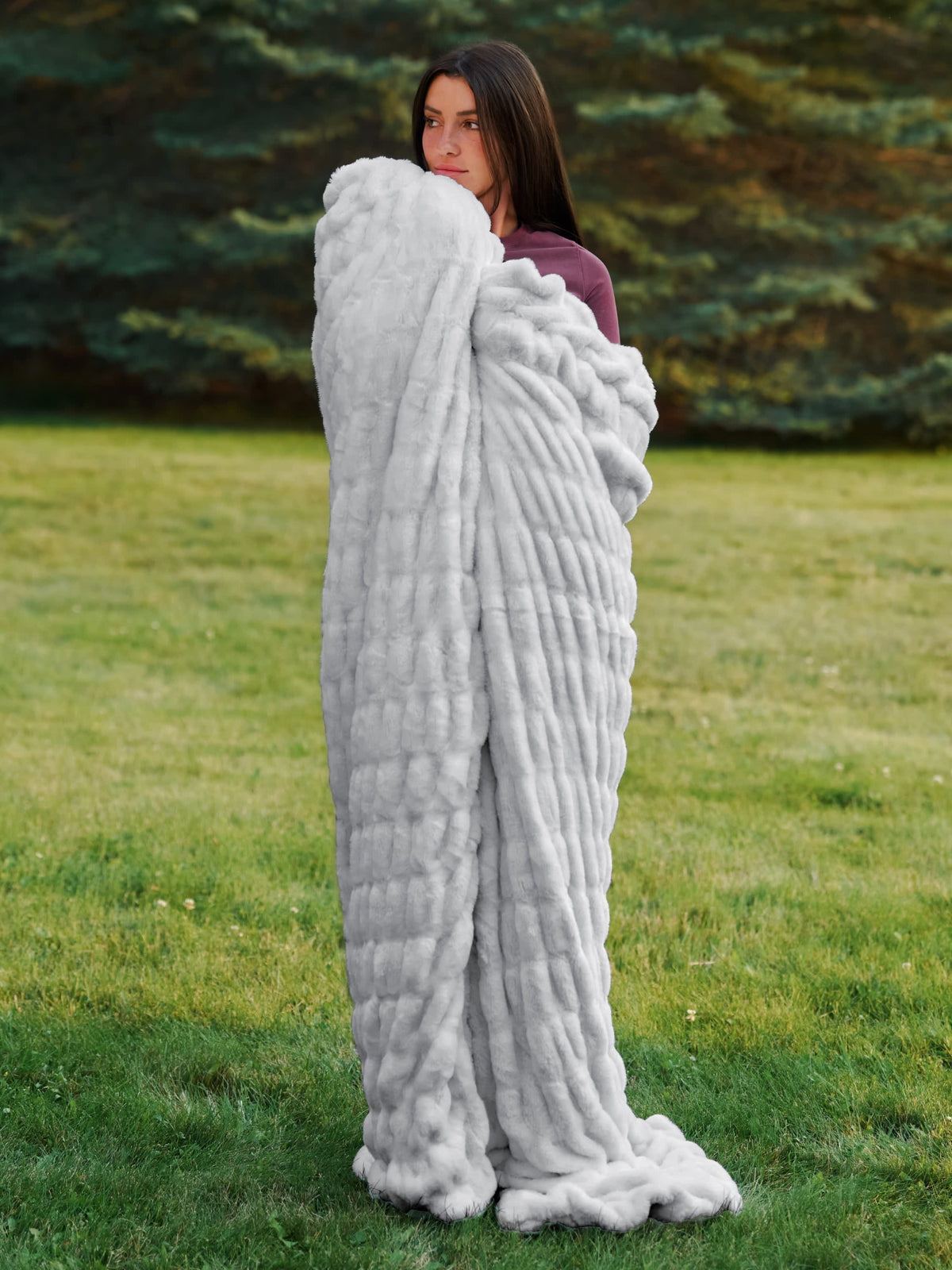 Plaid Ultra Doux Oversize en Peluche – Effet Nuage & Confort Cocooning