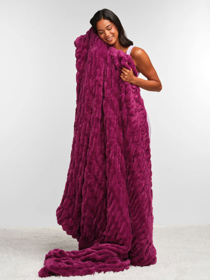 Plaid Ultra Doux Oversize en Peluche – Effet Nuage & Confort Cocooning