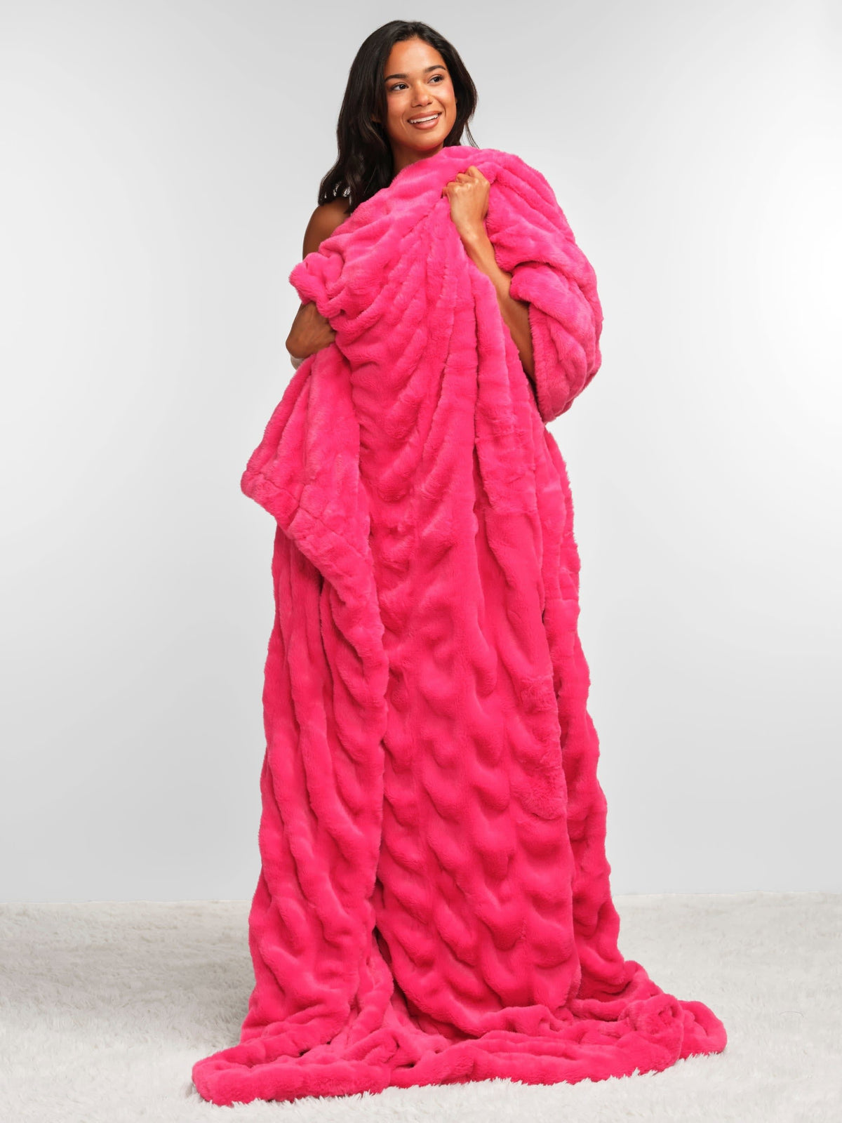 Plaid Ultra Doux Oversize en Peluche – Effet Nuage & Confort Cocooning