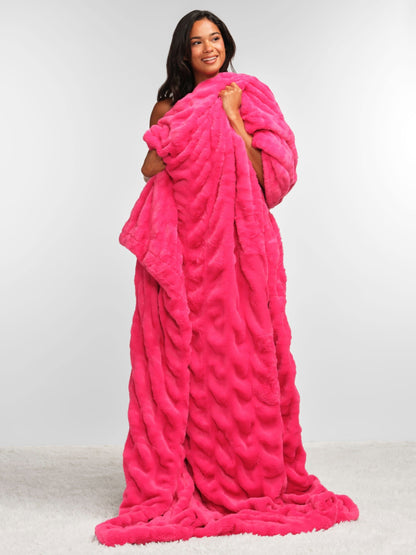 Plaid Ultra Doux Oversize en Peluche – Effet Nuage & Confort Cocooning