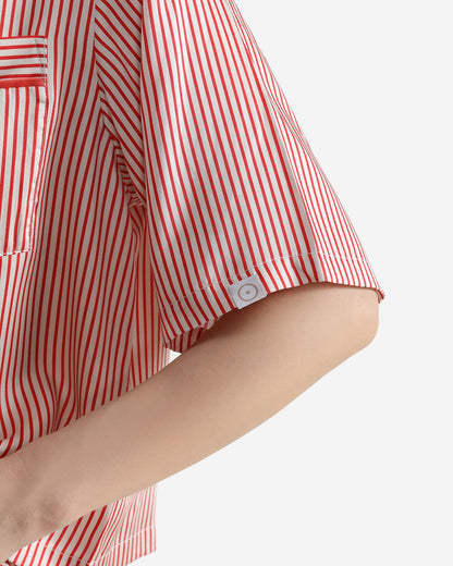 Silky Lyocell Short Striped Pajama Set
