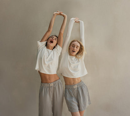 Silky Lyocell Striped Boxer Shorts