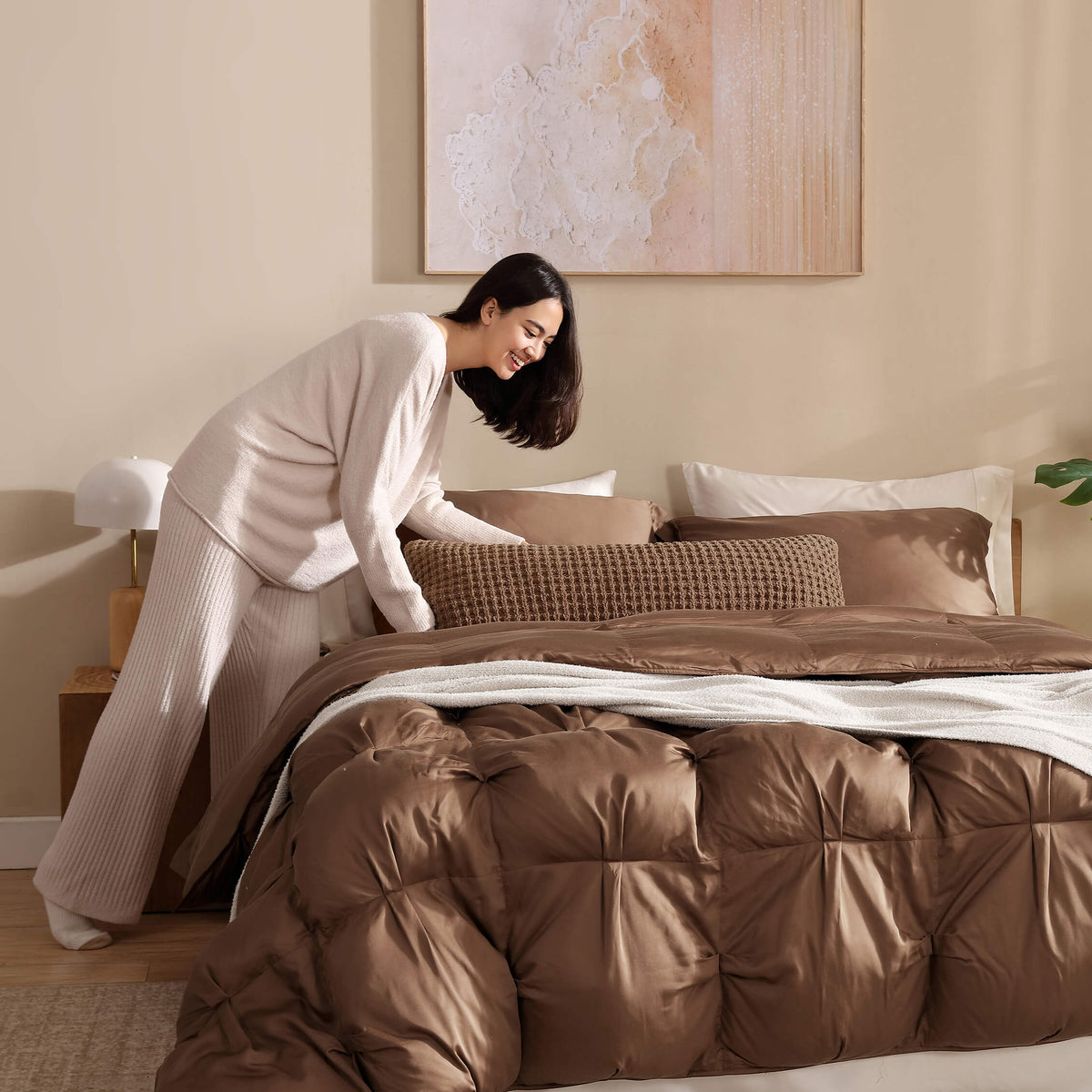 Snug Waffle Lumbar Pillow