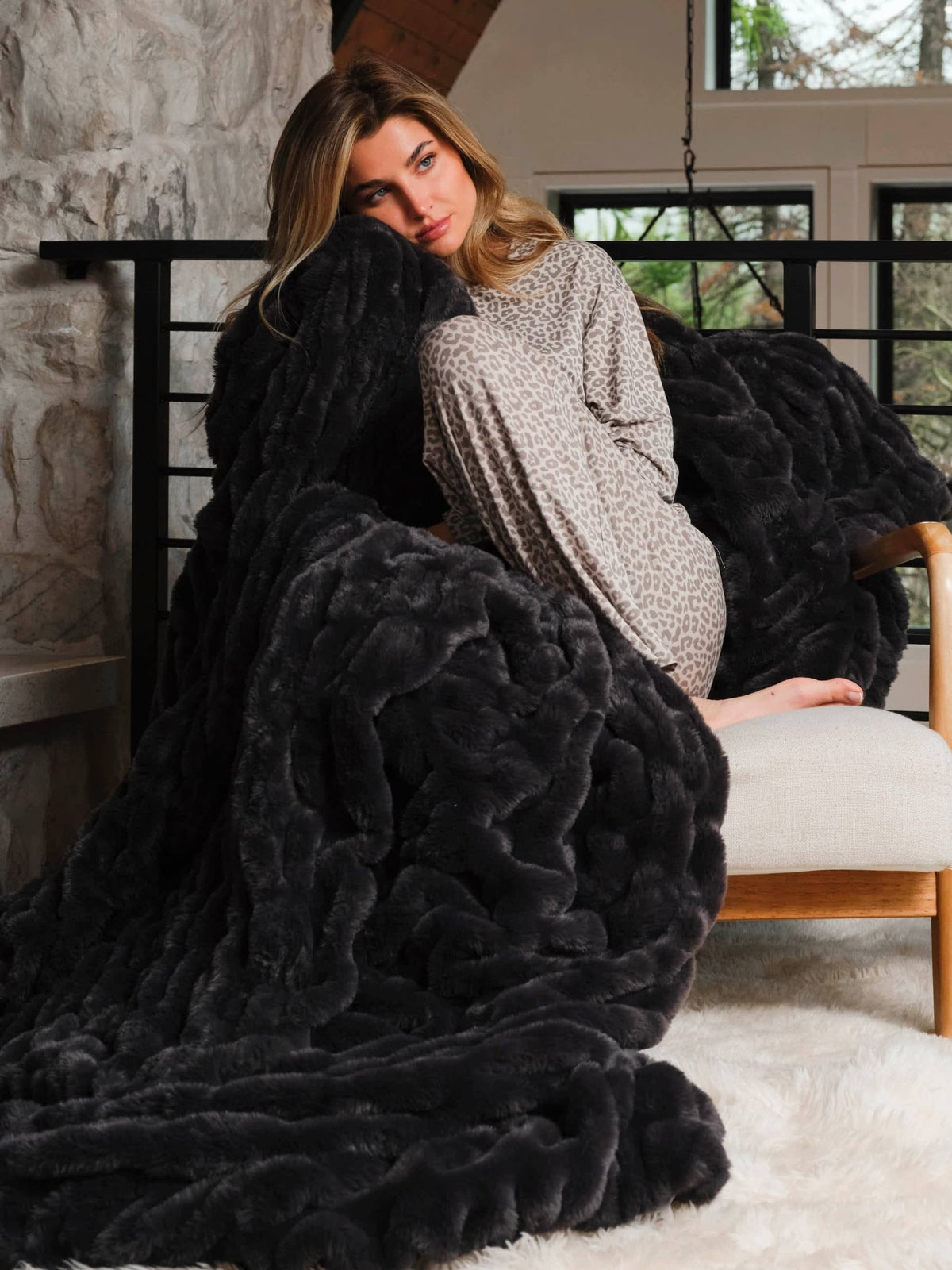 Plaid Ultra Doux Oversize en Peluche – Effet Nuage & Confort Cocooning