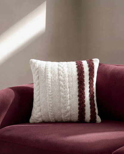 Snug Braided Two-Stripes Throw Pillow