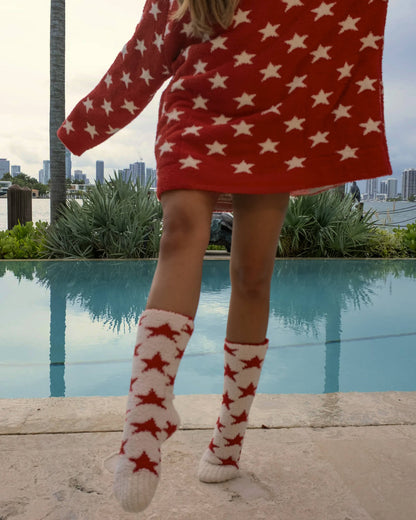 Coastal Americana Stars Snug Socks