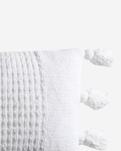 Braided Pom Pom Lumbar Pillow