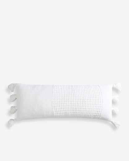 Braided Pom Pom Lumbar Pillow